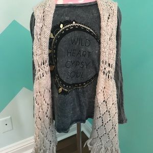 Long sleeve too and sweater vest